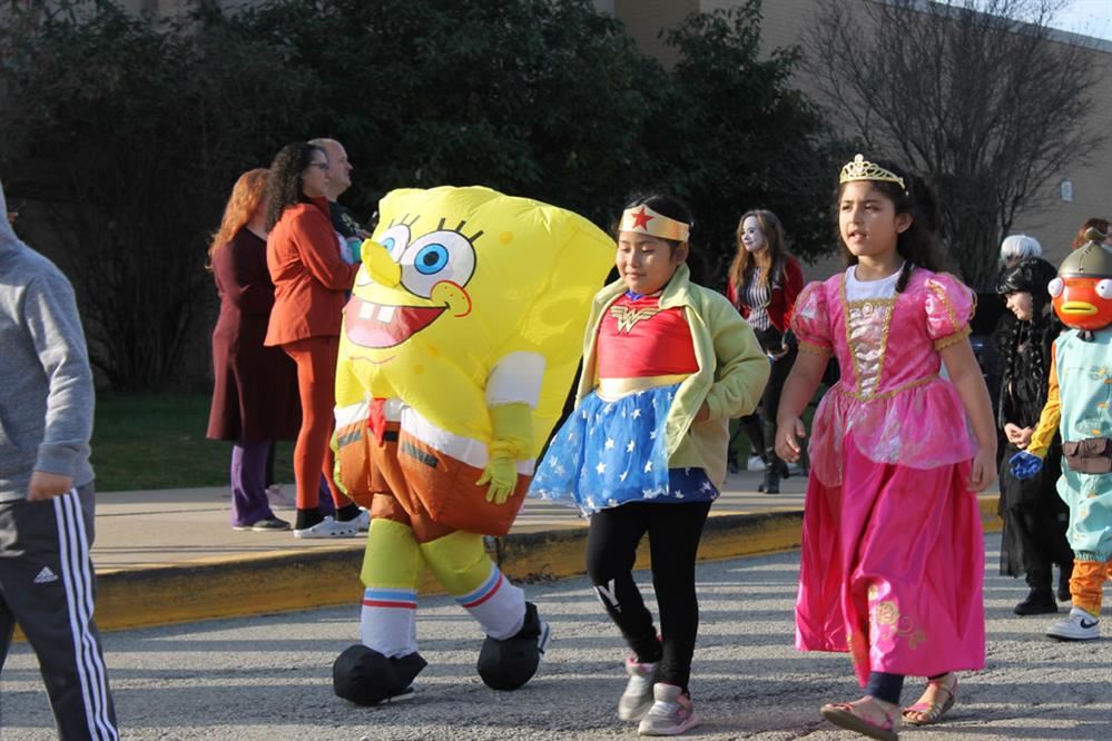  Students take part in the Logan Elementary Halloween Parade.