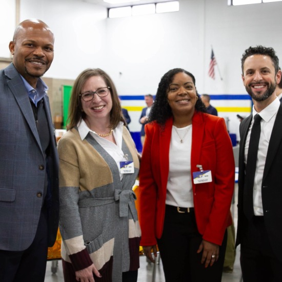  IU13 district members with EA Superintendent